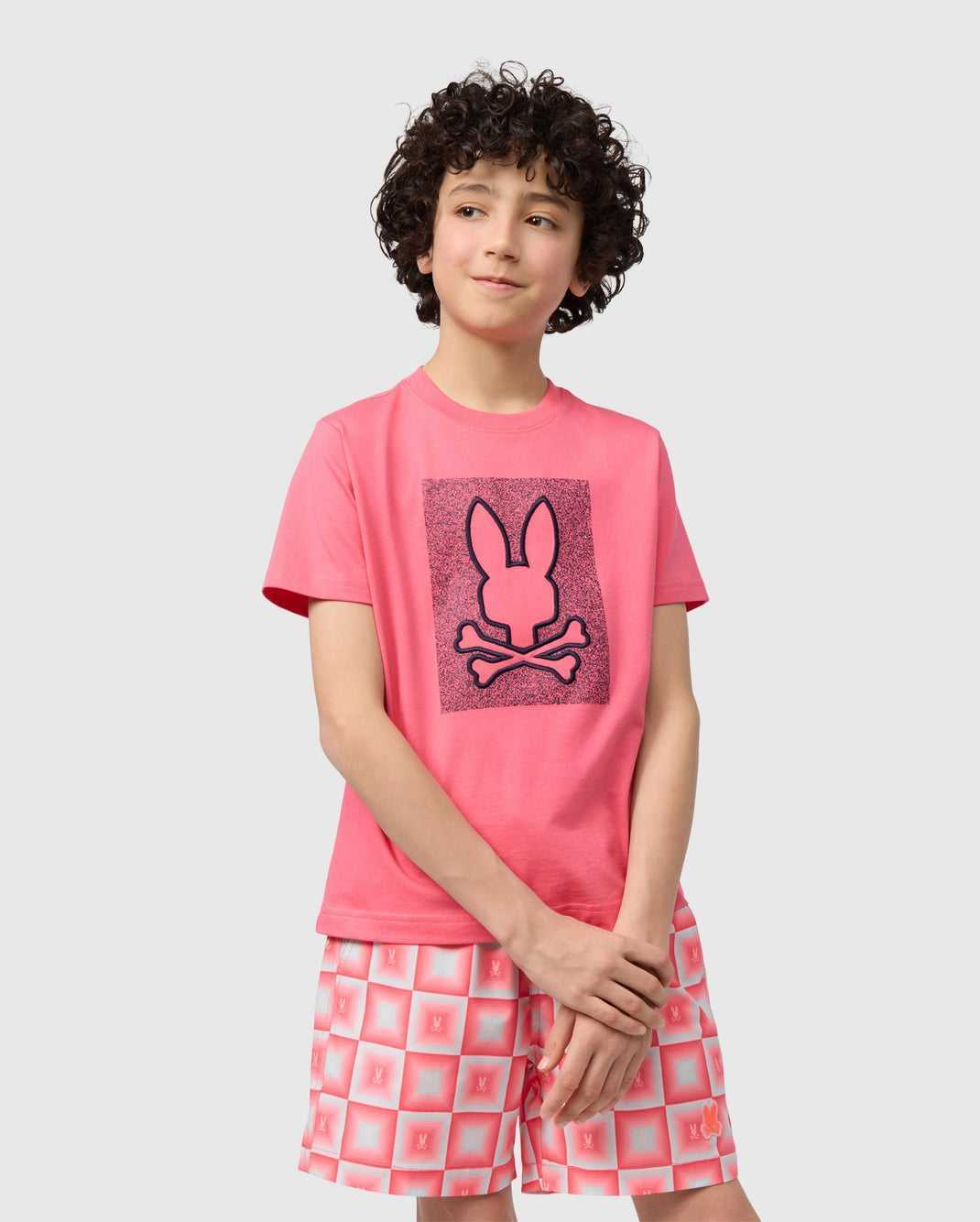 Tees Psycho Bunny Livingston Graphic Tee Rose Enfant | NMC-08101511